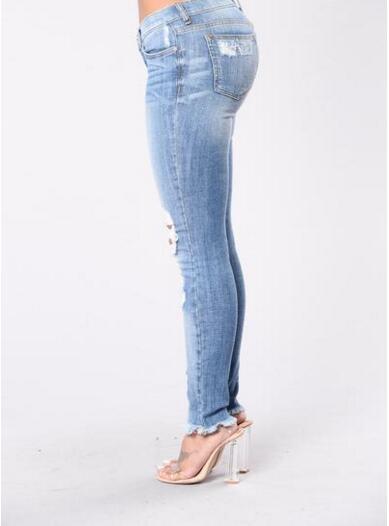 SZ60104 Разрушенные джинсы скинни